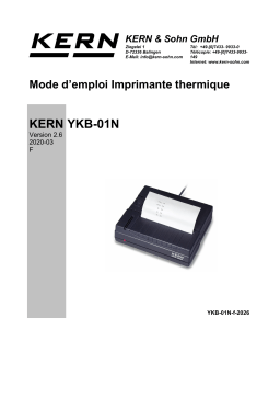 KERN YKB-01N Mode d'emploi