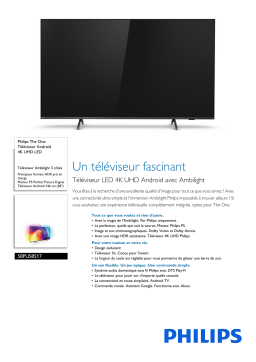 Philips 58PUS8517/12 The One Téléviseur Android 4K UHD LED Manuel utilisateur