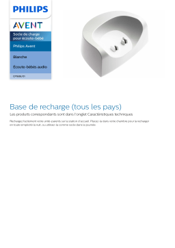 Avent CP1686/01 Philips Avent Socle de charge pour écoute-bébé Manuel utilisateur