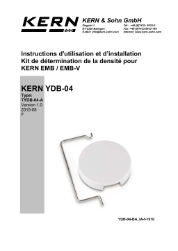 KERN TYDB-04-A Installation manuel