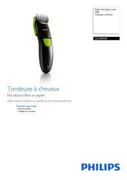 Philips QC5040/00 Hairclipper series 1000 Tondeuse à cheveux Manuel utilisateur