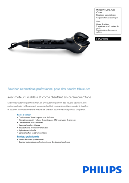 Philips HPS940/00 ProCare Auto Curler Boucleur automatique Manuel utilisateur