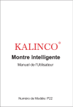 KALINCO Montre Connect&eacute;e Hommes Femmes Montre Sport Podometre Moniteur de Sommeil/Fr&eacute;quence CardiaqueTension art&eacute;rielle SpO2 Smartwatch Montre Intelligente Bracelet Connect&eacute; Manuel utilisateur