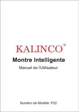 KALINCO Montre Connectée Hommes Femmes Montre Sport Podometre Moniteur de Sommeil/Fréquence CardiaqueTension artérielle SpO2 Smartwatch Montre Intelligente Bracelet Connecté Manuel utilisateur