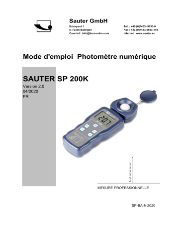 KERN SP 200K Mode d'emploi | Fixfr