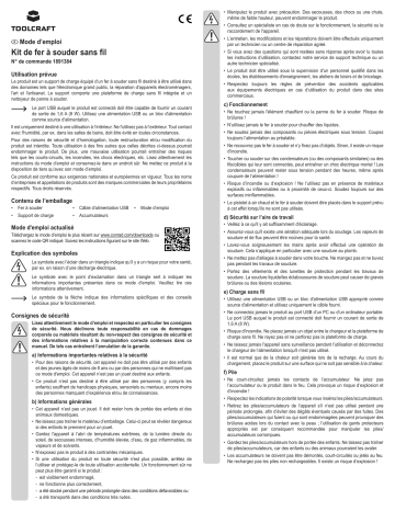 TOOLCRAFT TO-5674152 LWK-920 Cordless rechargeable soldering iron set 3.6 V DC 8 W 500 °C Manuel du propriétaire | Fixfr