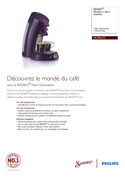 SENSEO® HD7823/73 SENSEO® Machine à café à dosettes Manuel utilisateur