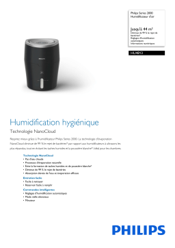 Philips HU4813/10R1 Series 2000 Humidificateur d'air Manuel utilisateur