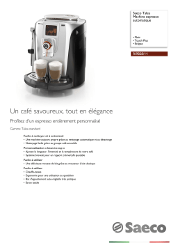 Saeco RI9828/11 Saeco Talea Machine espresso automatique Manuel utilisateur