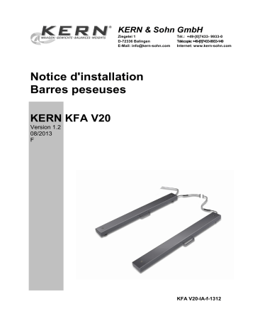 KERN UFA 6T-3 Installation manuel | Fixfr