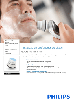 Philips SH575/50 SmartClick accessory Brosse nettoyante pour le visage Manuel utilisateur