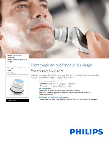 Philips SH575/50 SmartClick accessory Brosse nettoyante pour le visage Manuel utilisateur | Fixfr
