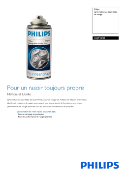 Philips HQ110/01 spray nettoyant pour têtes de rasage Manuel utilisateur