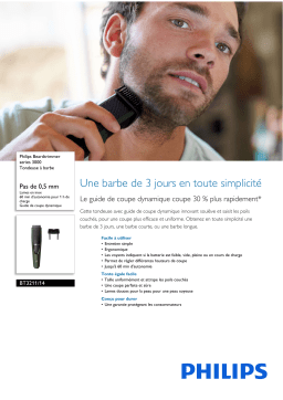 Philips BT3211/14 Beardtrimmer series 3000 Tondeuse à barbe Manuel utilisateur