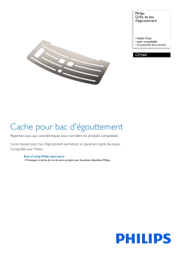 Philips CP1069/01 Grille de bac d'égouttement Manuel utilisateur