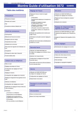 Casio 5672 Mode d'emploi