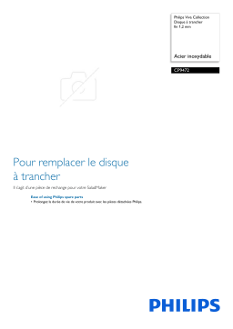 Philips CP9472/01 Viva Collection Disque à trancher fin 1,2 mm Manuel utilisateur