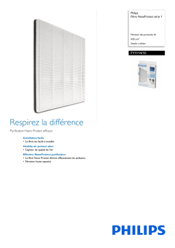 Philips FY1114/10 Filtre NanoProtect série 1 Manuel utilisateur