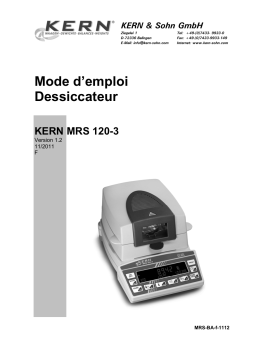 KERN MRS 120-3 Mode d'emploi