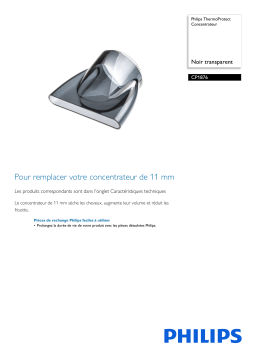 Philips CP1876/01 ThermoProtect Concentrateur Manuel utilisateur