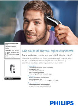 Philips HC5610/15 Hairclipper series 5000 Tondeuse à cheveux lavable Manuel utilisateur