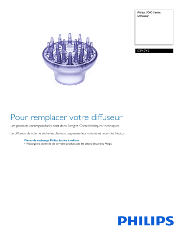 Philips CP1749/01 5000 Series Diffuseur Manuel utilisateur | Fixfr