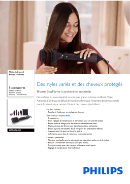 Philips HP8656/00 Advanced Brosse soufflante Manuel utilisateur