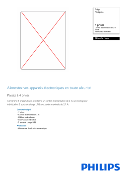 Philips SPN6041WA/10 Multiprise Manuel utilisateur