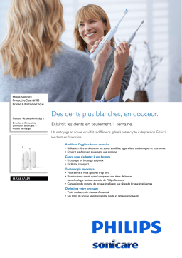 Sonicare HX6877/34 Sonicare ProtectiveClean 6100 Brosse à dents électrique Manuel utilisateur