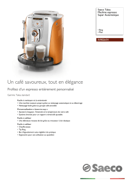 Saeco RI9826/01 Saeco Talea Machine espresso Super Automatique Manuel utilisateur