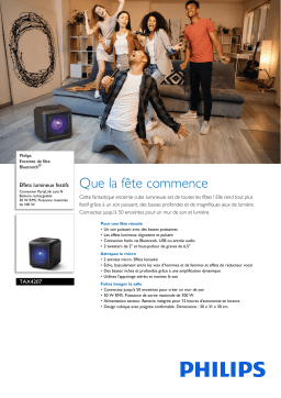 Philips TAX4207/10 Enceinte de fête Bluetooth® Manuel utilisateur