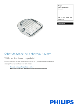 Philips CP9248/01 Sabot de tondeuse à cheveux Manuel utilisateur