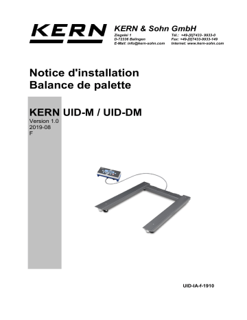 KERN TUID 3000K-0M-A Installation manuel | Fixfr