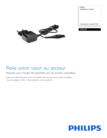 Philips CP0479/01 Adaptateur secteur Manuel utilisateur | Fixfr