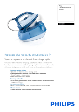 Philips GC7220/02 Centrale vapeur haute pression Manuel utilisateur