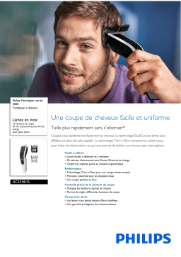 Philips HC3518/15 Hairclipper series 3000 Tondeuse à cheveux Manuel utilisateur