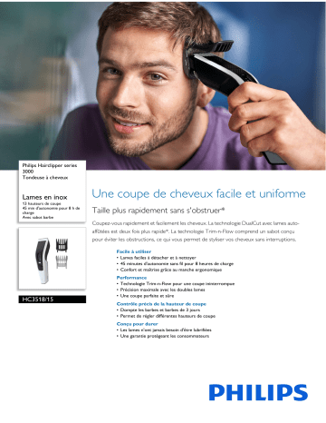 Philips HC3518/15 Hairclipper series 3000 Tondeuse à cheveux Manuel utilisateur | Fixfr