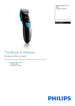 Philips QC5000/00 Hairclipper series 1000 Tondeuse à cheveux Manuel utilisateur