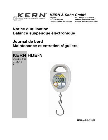 HDB 10K10 | KERN HDB 5K5 Mode d'emploi | Fixfr