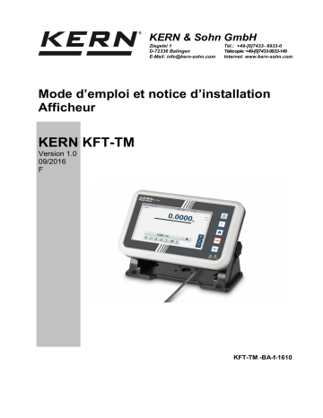 KERN IFT 10K-4 Mode d'emploi | Fixfr