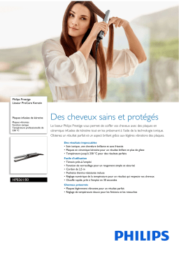 Philips HP8361/00 Prestige Lisseur ProCare Keratin Manuel utilisateur