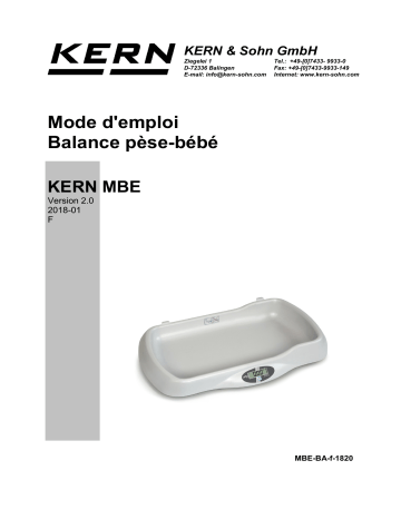 KERN MBE 20K10 Mode d'emploi | Fixfr