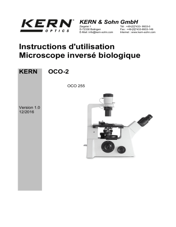 KERN OCO 255 Mode d'emploi | Fixfr