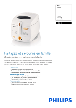 Philips HD6118/55 Friteuse Manuel utilisateur