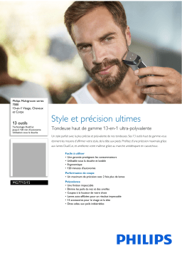 Philips MG7715/15 Multigroom series 7000 13-en-1 Visage, Cheveux et Corps Manuel utilisateur