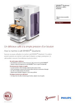 SENSEO® HD7860/11 SENSEO® Quadrante Machine à café à dosettes Manuel utilisateur