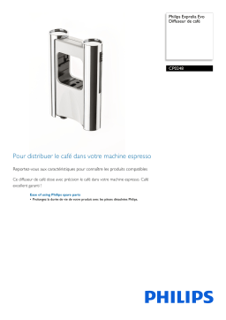 Philips CP0248/01 Exprelia Evo Diffuseur de café Manuel utilisateur