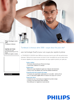 Philips HC3420/80 Hairclipper series 3000 Tondeuse à cheveux Manuel utilisateur