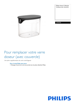 Philips CP9799/01 Avance Collection Verseuse avec couvercle Manuel utilisateur