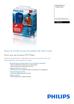 Philips TT2021/35 Bodygroom Tondeuse corps Manuel utilisateur